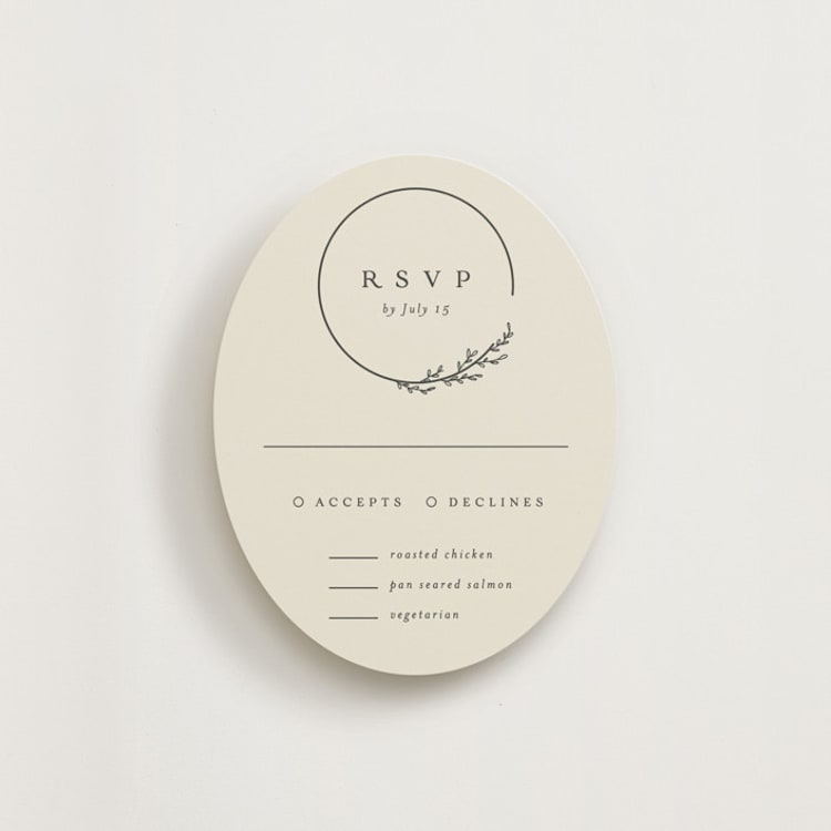 "Branched" - RSVP Cards in Almond by Brianne Larsen - Front