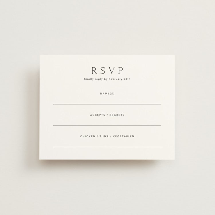 "Picture Perfect" - RSVP Cards in Opal by Jennifer Postorino - Front