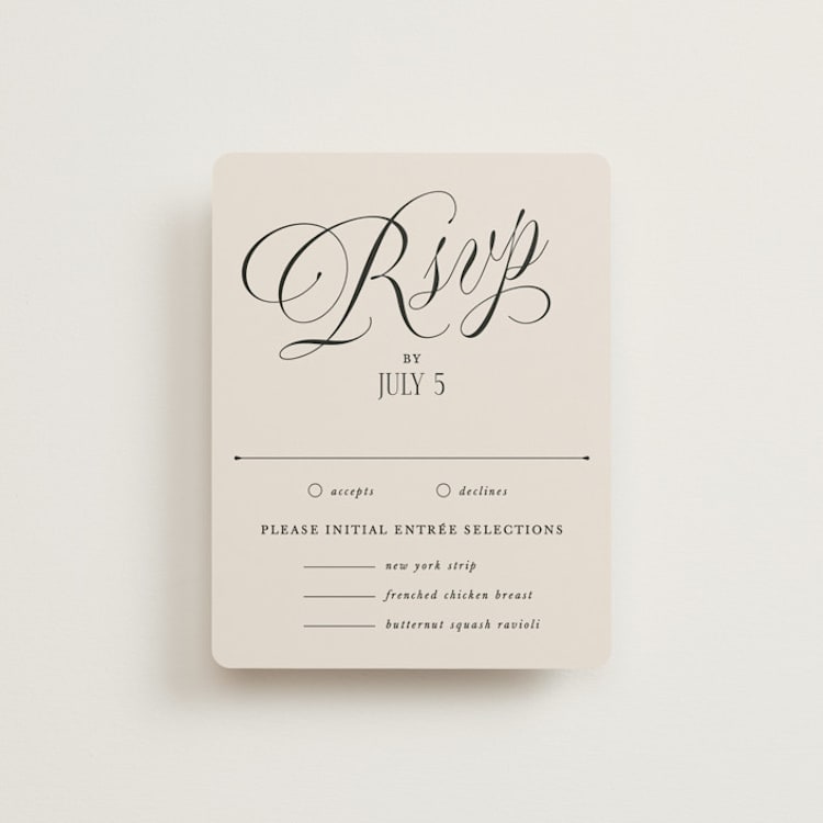 "Mirin" - RSVP Cards in Linen by Kate Ahn - Front