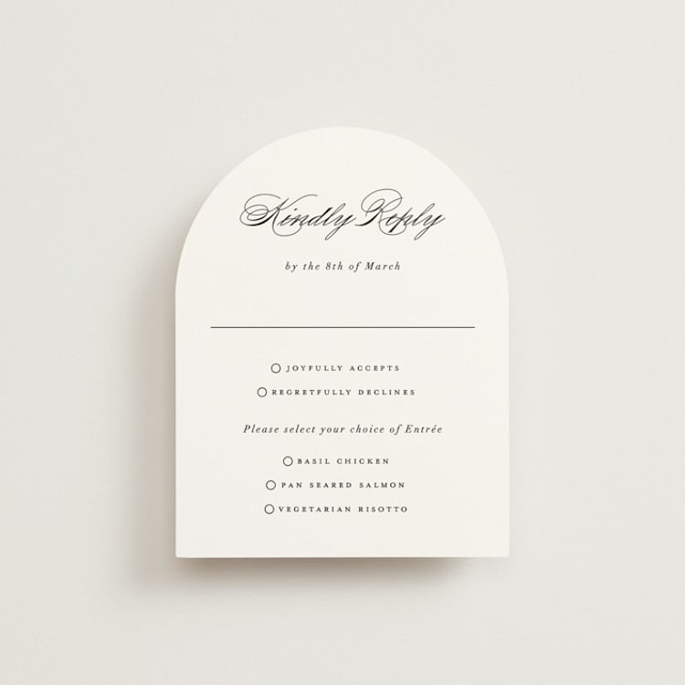 "Classically Elegant" - RSVP Cards in Snow by Brandy Folse - Front