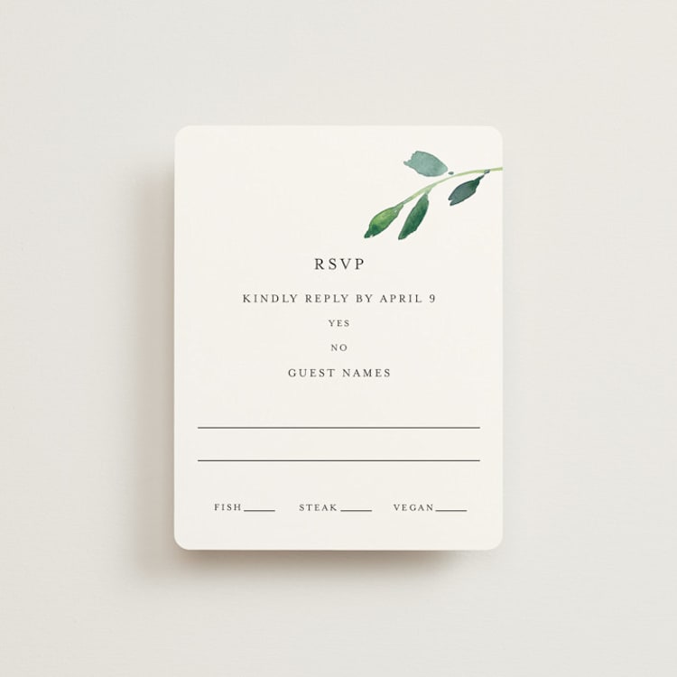 "Spring Wildflowers" - RSVP Cards in Floral by Mere Paper - Front