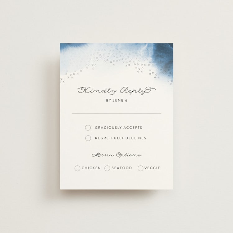 "Watercolor Dots" - RSVP Cards in Agate by Maria Hilas-Louie - Front