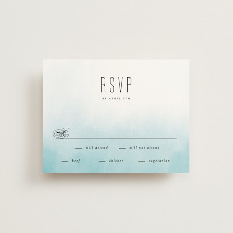 "Ombre" - RSVP Cards in Sea by Roxy Cervantes - Front