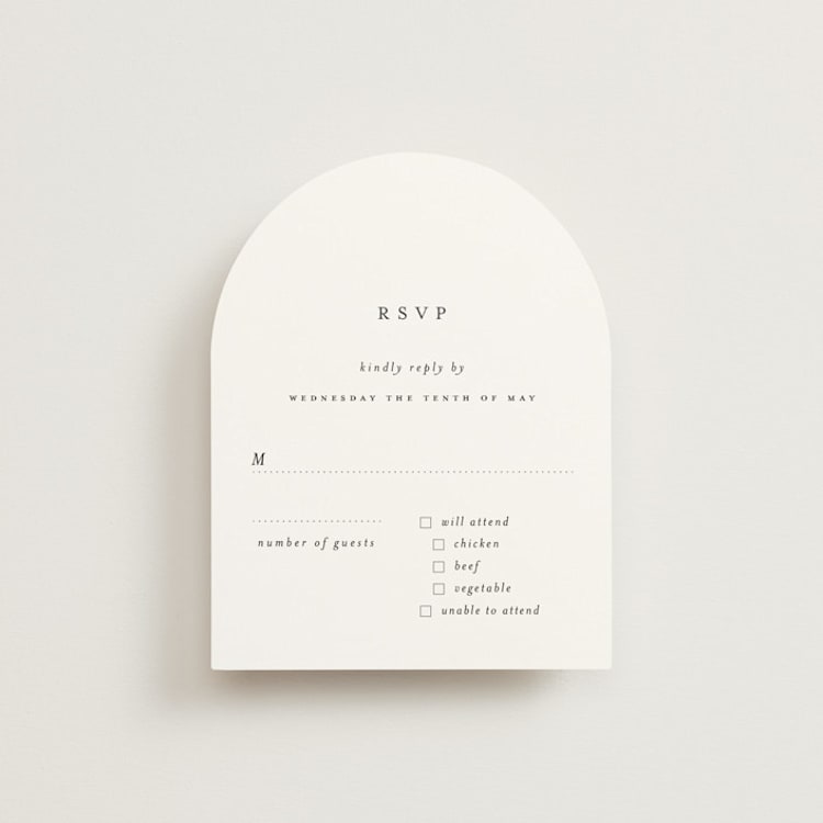 "A Thousand Years" - RSVP Cards in Classic White by Design Lotus - Front