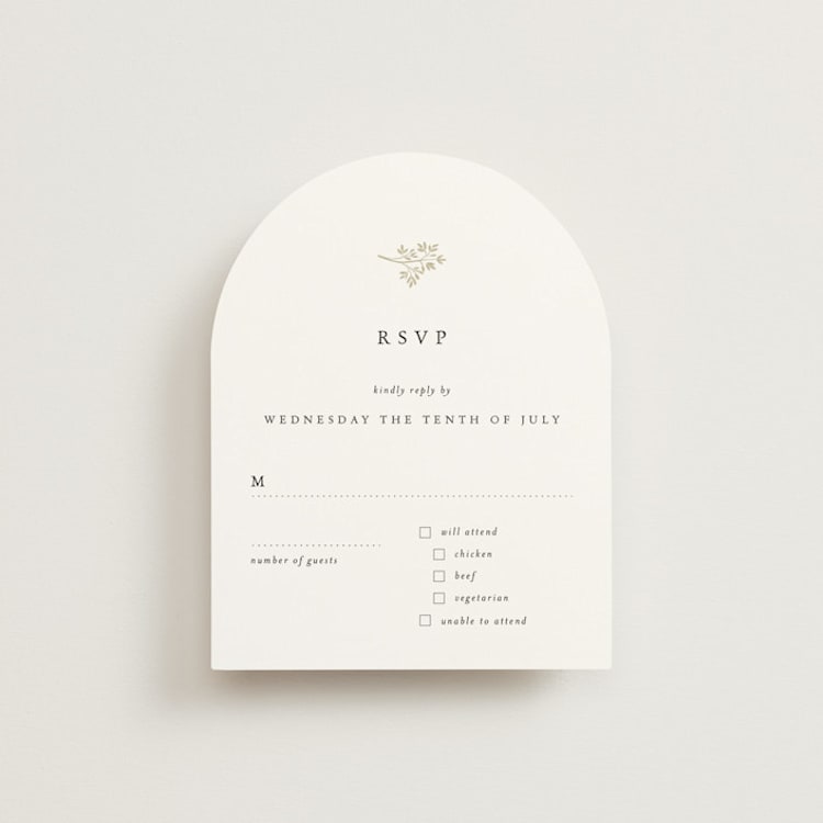 "Sense and Sensibility" - RSVP Cards in Cloud by Design Lotus - Front