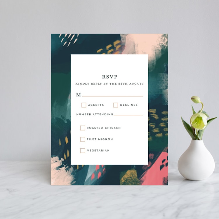 "Dreaming" - RSVP Cards in Garden by iamtanya - Front