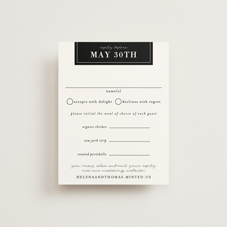 "Helena" - RSVP Cards in Quartz by 2birdstone - Front
