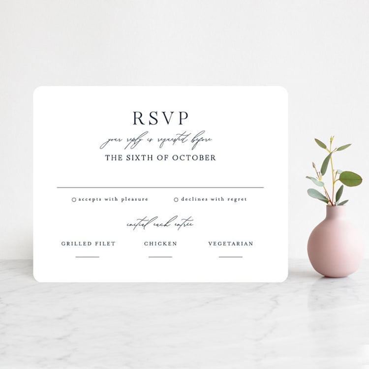 "Waltz" - RSVP Cards in Nightfall by Jula Paper Co. - Front