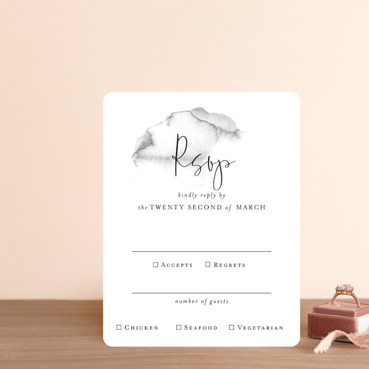 "Moxie" - RSVP Cards in Ink by Design Lotus - Front