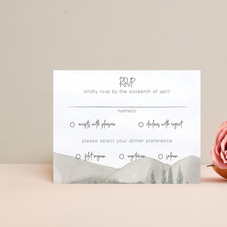 "muted mountains" - RSVP Cards in Splendid Day by Deborah Chou - Front