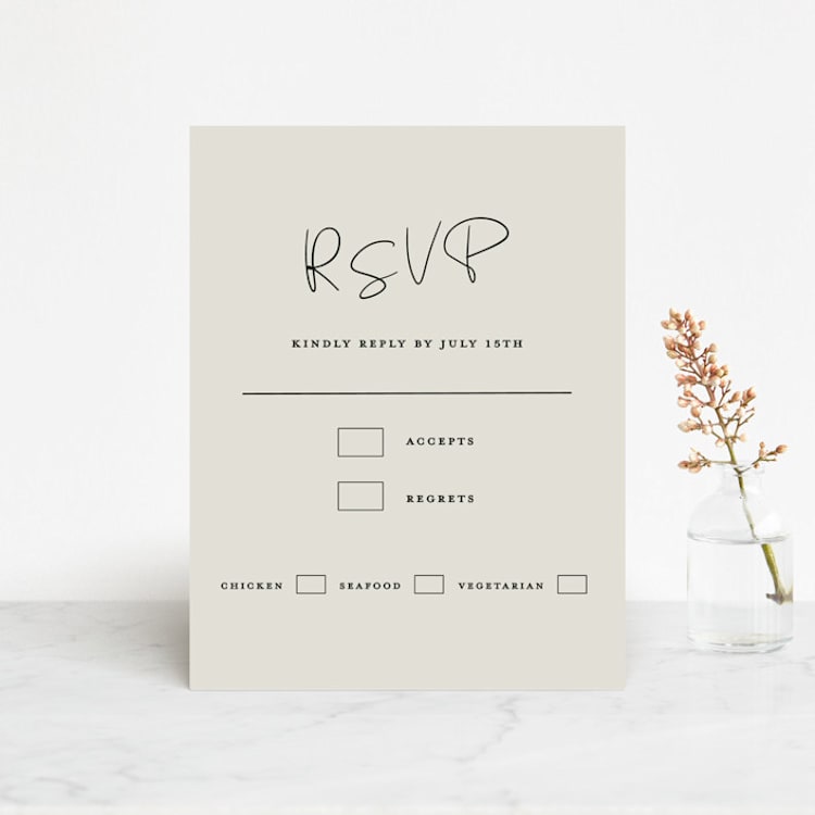 "sweet sweet elegance" - RSVP Cards in Dutch Cream by frances mathys - Front
