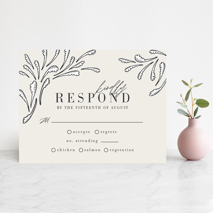 "FancySchmancy" - RSVP Cards in Classic by Jen Owens - Front