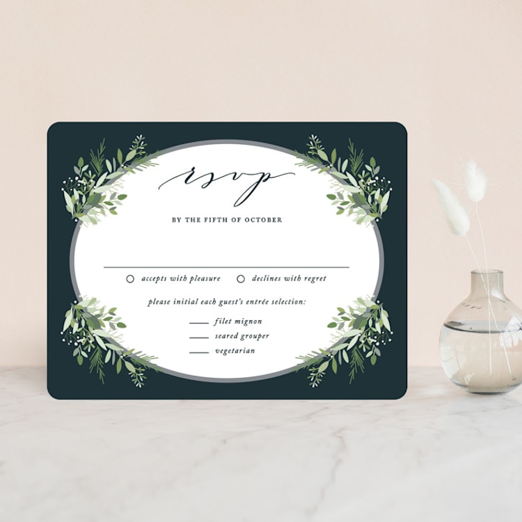 "Fresh Greenery" - RSVP Cards in Mystic Forest by Jennifer Postorino - Front