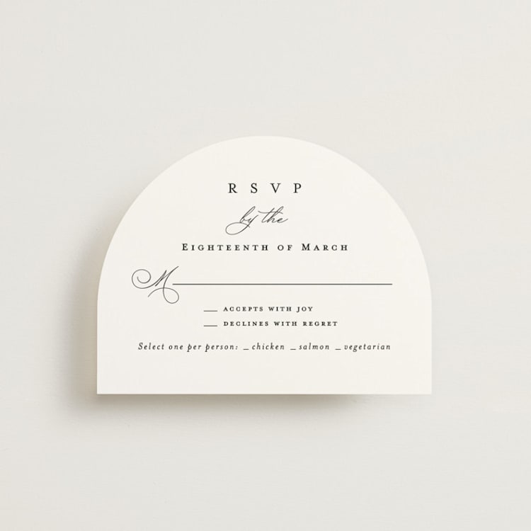 "Overlapping" - RSVP Cards in Noir by Amy Kross - Front