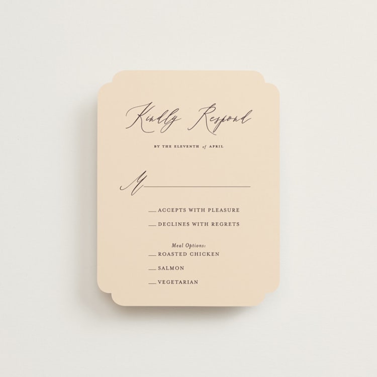 "un mariage photographique" - RSVP Cards in Mocha by Benita Crandall - Front