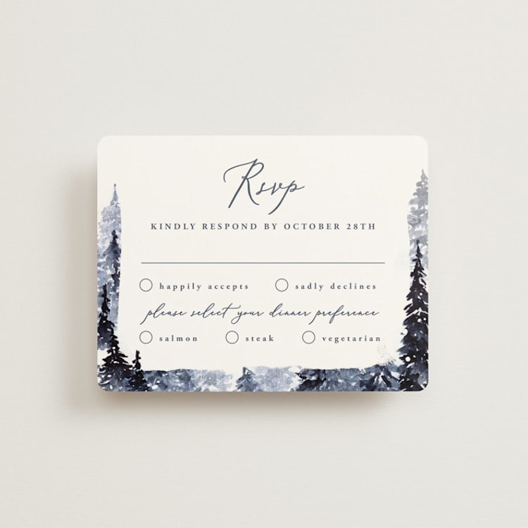 "Let It Snow" - RSVP Cards in Celestial by Anastasia Makarova - Front