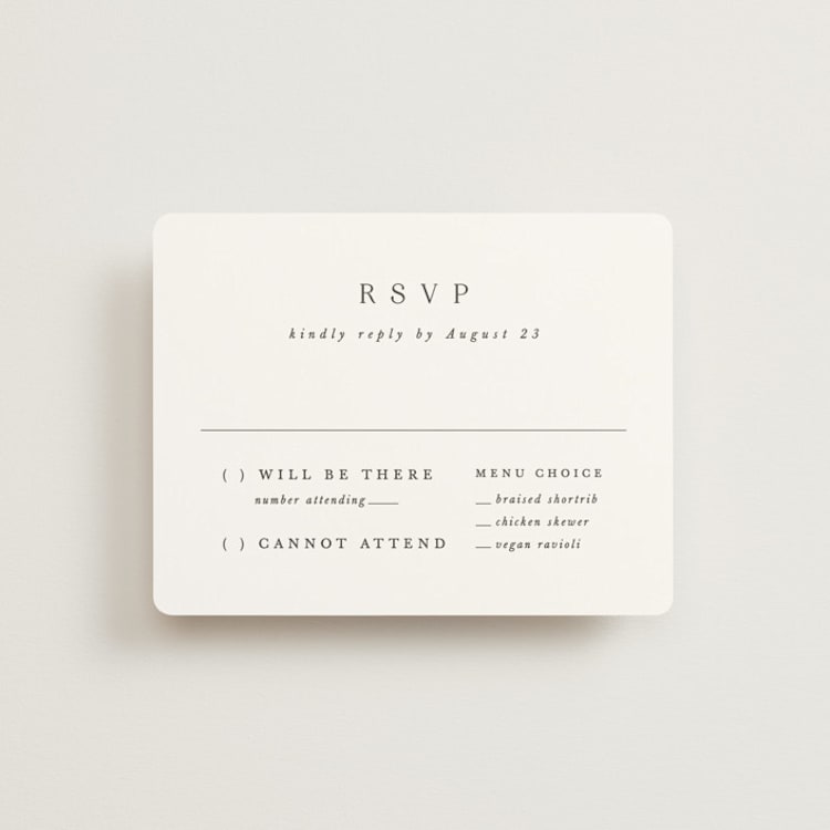 "And here we are" - RSVP Cards in Marble by Lea Delaveris - Front