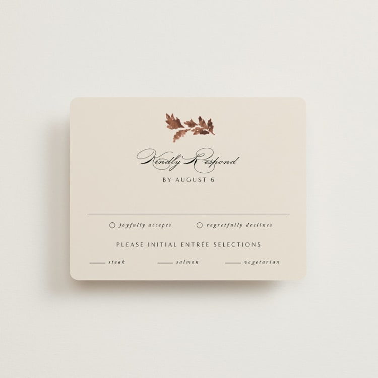 "poetique" - RSVP Cards in Autumn by Kate Ahn - Front