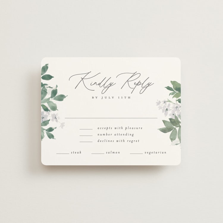 "Grove" - RSVP Cards in Fern by Everett Paper Goods - Front
