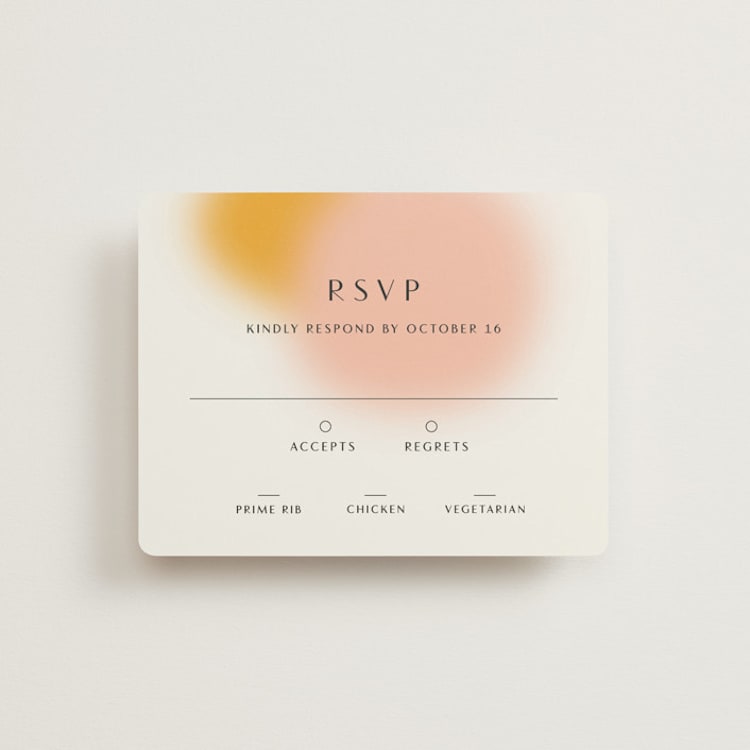"Blend" - RSVP Cards in Honeysuckle by Sarah Lenger - Front