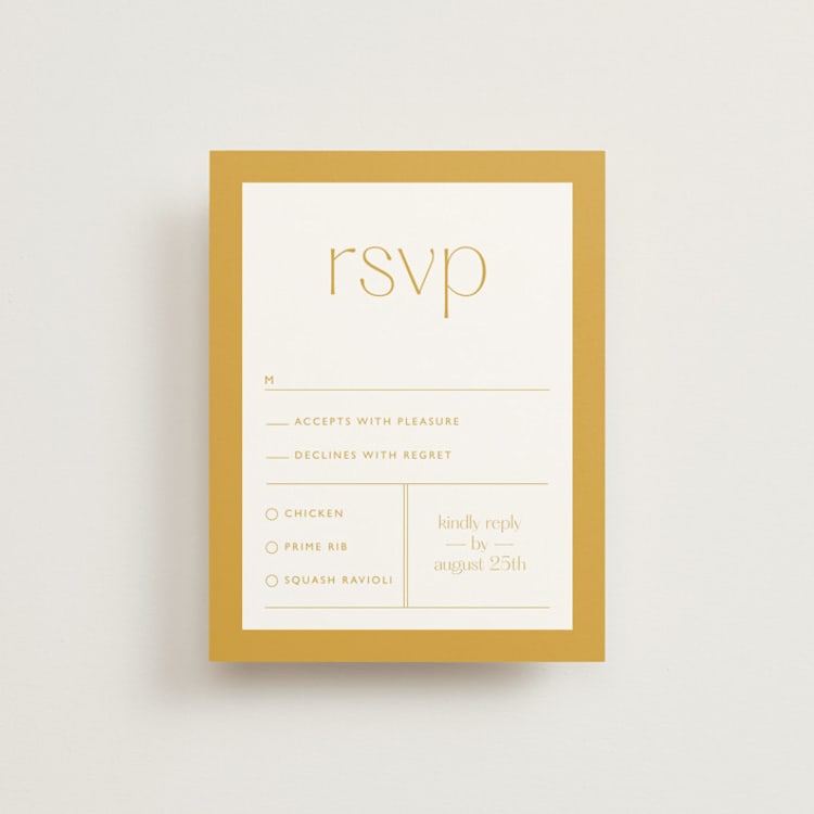 "goldfinch" - RSVP Cards in Sunshine by Lindsay Stetson Thompson - Front