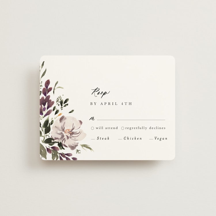 "iliya" - RSVP Cards in Bordeaux by Itsy Belle Studio - Front