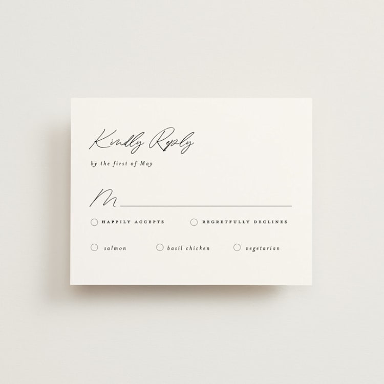 "Macaron" - RSVP Cards in Snow by Nicoletta Savod - Front