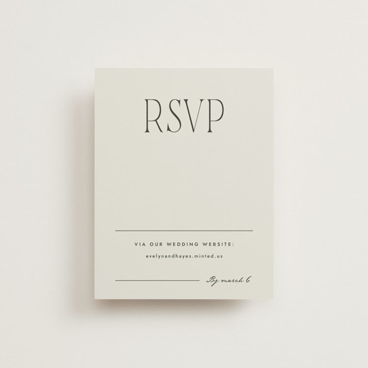 "Hayes" - RSVP Online Enclosure Cards in Forest by Blustery August - Front