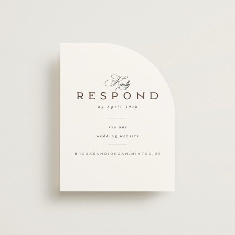 "Side by Side" - RSVP Online Enclosure Cards in Tuxedo by Orasie - Front