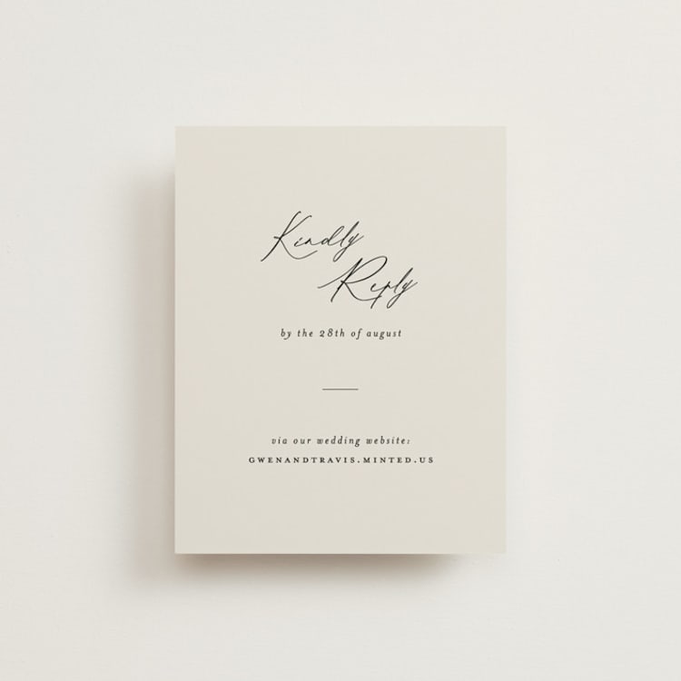"kinkaid" - RSVP Online Enclosure Cards in Ivory by Carolyn Nicks - Front