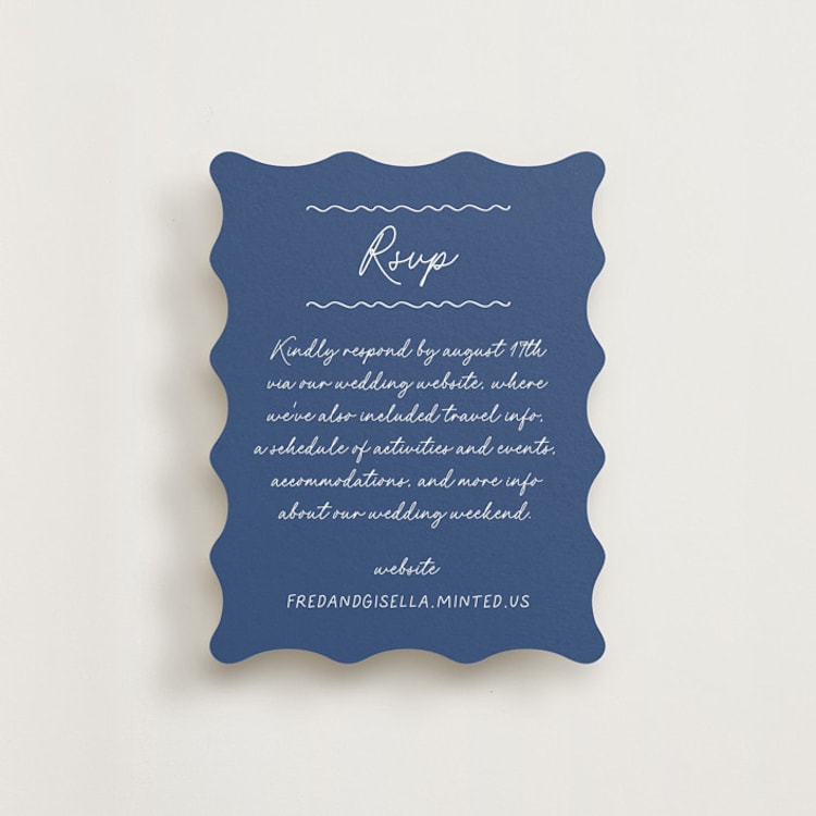 "strazzate" - RSVP Online Enclosure Cards in Santorini by chocomocacino - Front