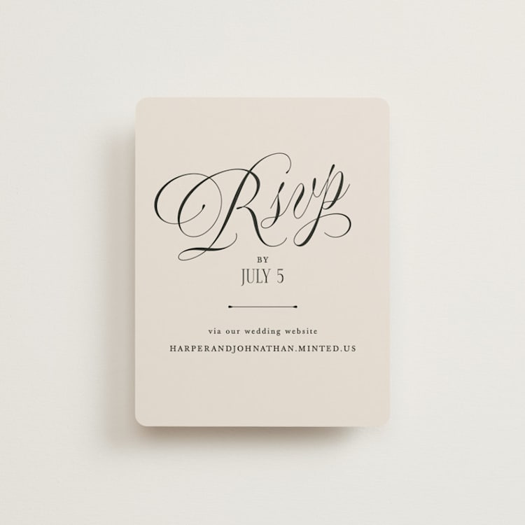 "Mirin" - RSVP Online Enclosure Cards in Linen by Kate Ahn - Front
