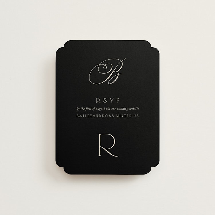 "Refined Beauty" - RSVP Online Enclosure Cards in Cream by Stacey Day - Front
