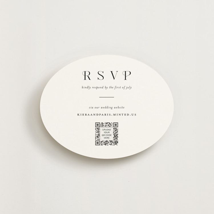 "Embellished Note" - RSVP Online Enclosure Cards in Tuxedo by tuldok - Front