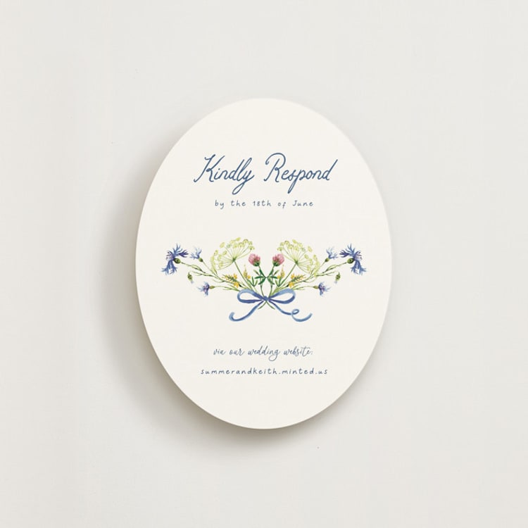"Wildflower Romance" - RSVP Online Enclosure Cards in Ivory by frau brandt - Front