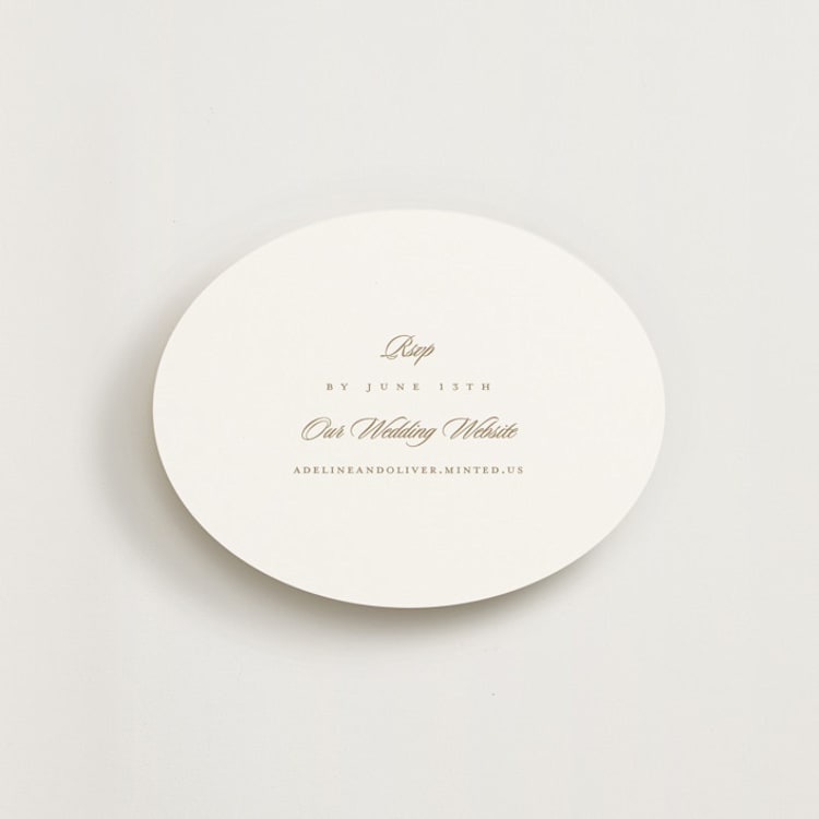 "Classic decorum" - RSVP Online Enclosure Cards in Golden by Stacey Meacham - Front