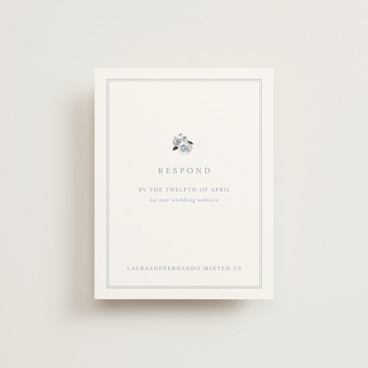 "Be With You" - RSVP Online Enclosure Cards in French by Design Lotus - Front