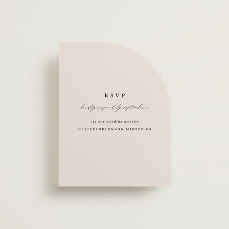 "Tuscan Hill" - RSVP Online Enclosure Cards in Creme by Kate Ahn - Front