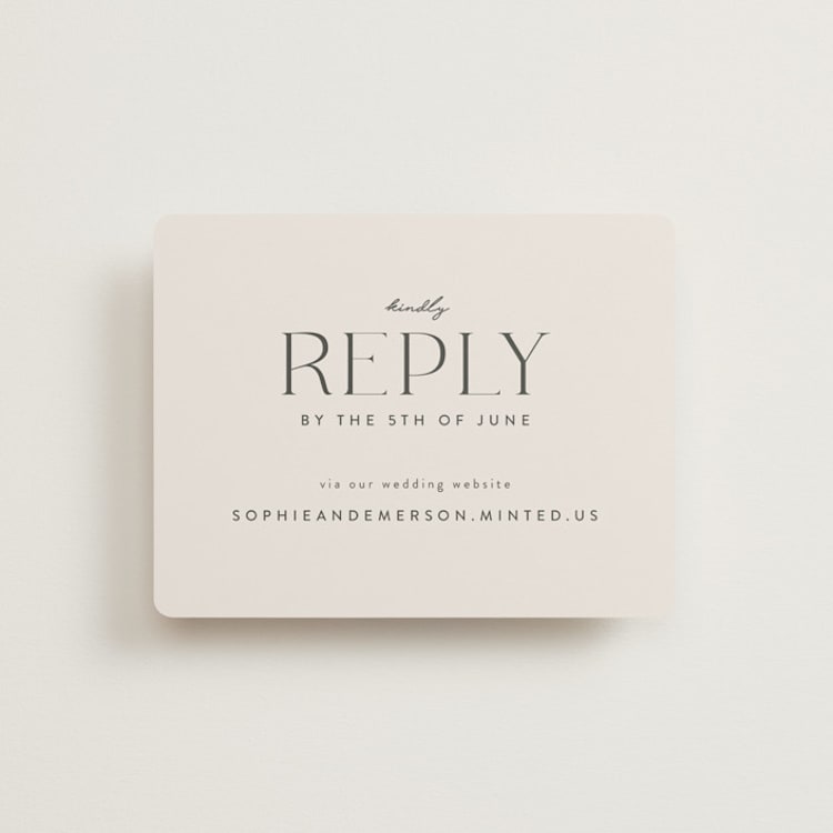 "classic names" - RSVP Online Enclosure Cards in Ivory by Susan Asbill - Front