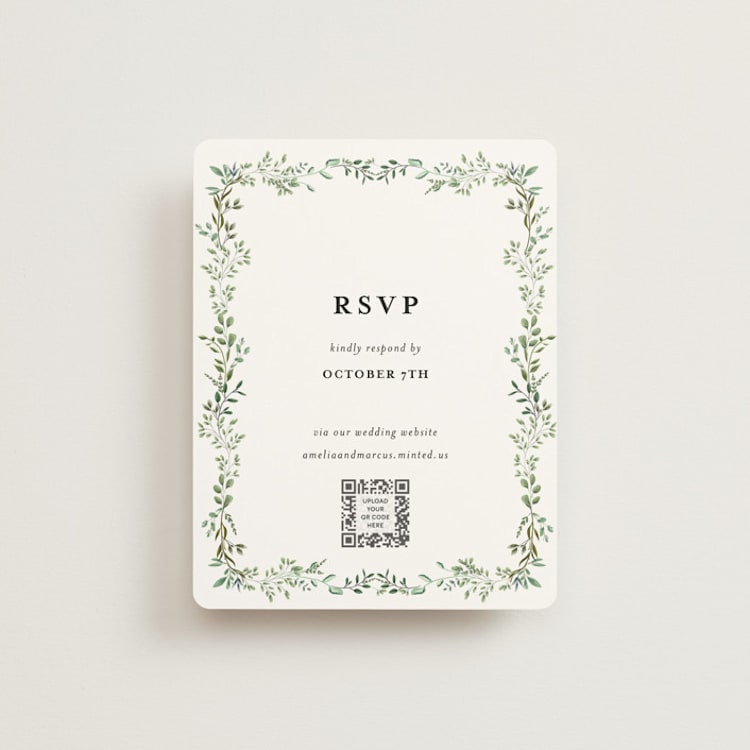 "Monogramed Arch" - RSVP Online Enclosure Cards in Mojito by Susan Moyal - Front