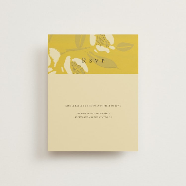 "sophia" - RSVP Online Enclosure Cards in Sunshine by Ani Somi - Front