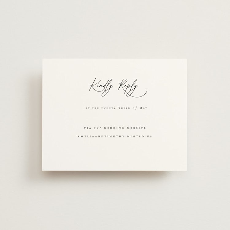 "Dashing" - RSVP Online Enclosure Cards in Pearl by Benita Crandall - Front