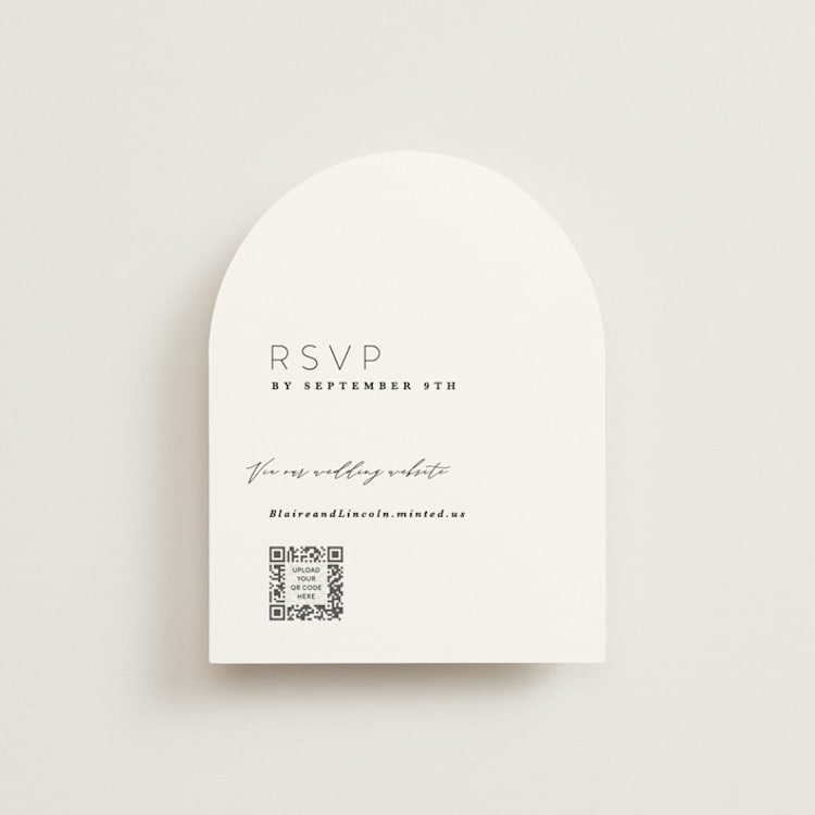 "Paire" - RSVP Online Enclosure Cards in Tuxedo by Kate Ahn - Front