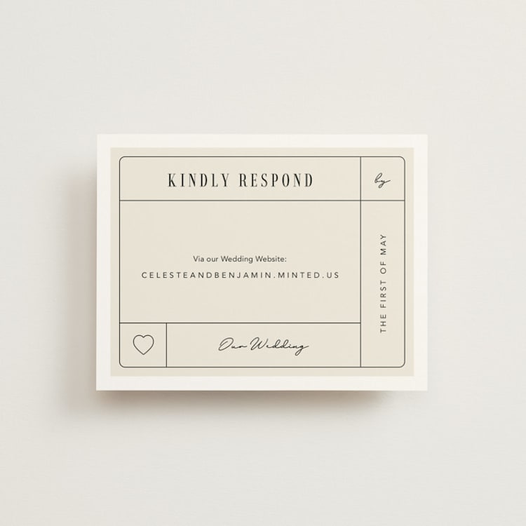 "Everlasting" - RSVP Online Enclosure Cards in Cotton by FRANI - Front