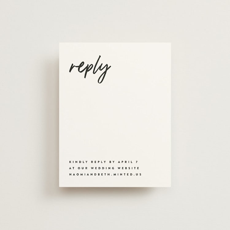 "Allure" - RSVP Online Enclosure Cards in Cloud by JoAnn Jinks - Front