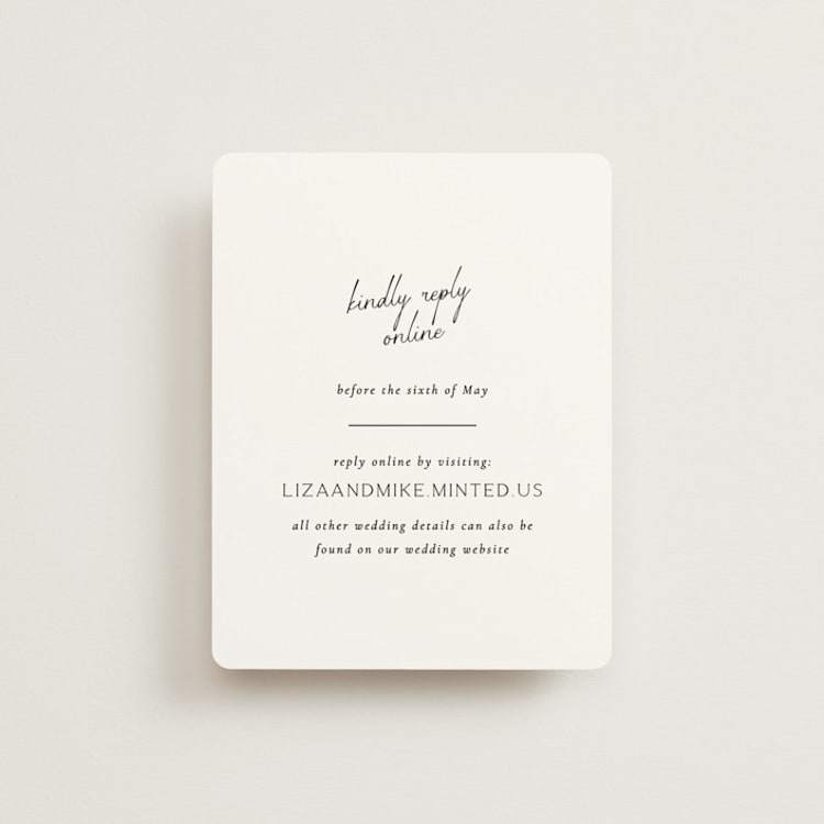 "Symphony" - RSVP Online Enclosure Cards in Pearl by Jackie Mangiolino - Front