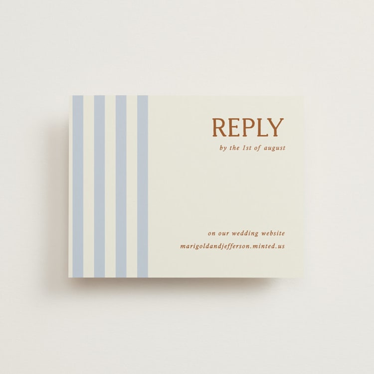 "Stripes" - RSVP Online Enclosure Cards in Wave by Kelly Watkins - Front