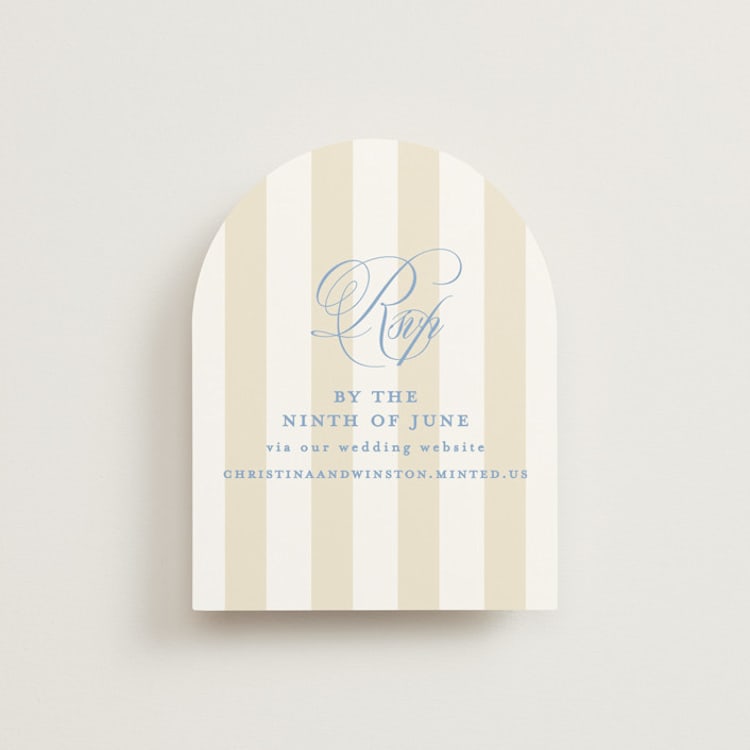 "Patterned florals" - RSVP Online Enclosure Cards in Powder by Creo Study - Front