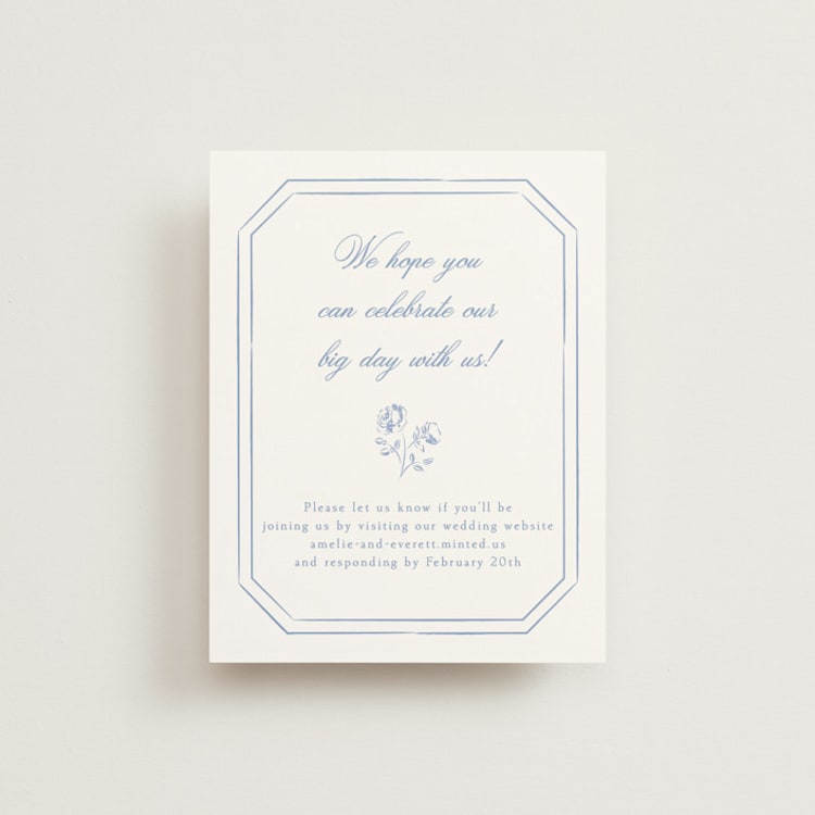 "Constance" - RSVP Online Enclosure Cards in Sky by Robert and Stella - Front