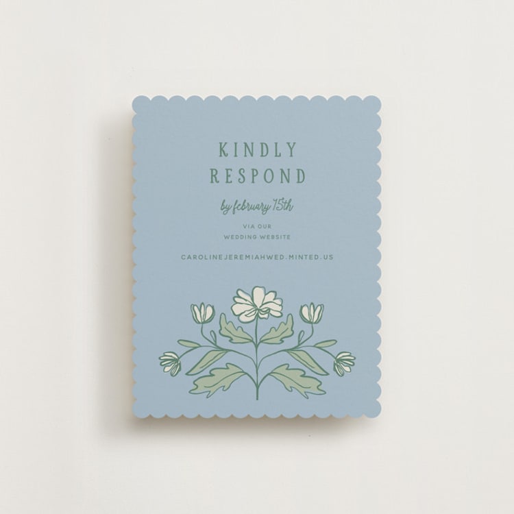 "Botanical" - RSVP Online Enclosure Cards in Garden by Kelly Watkins - Front